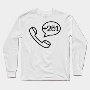 Ethiopia-Dialing Code Long Sleeve T-Shirt